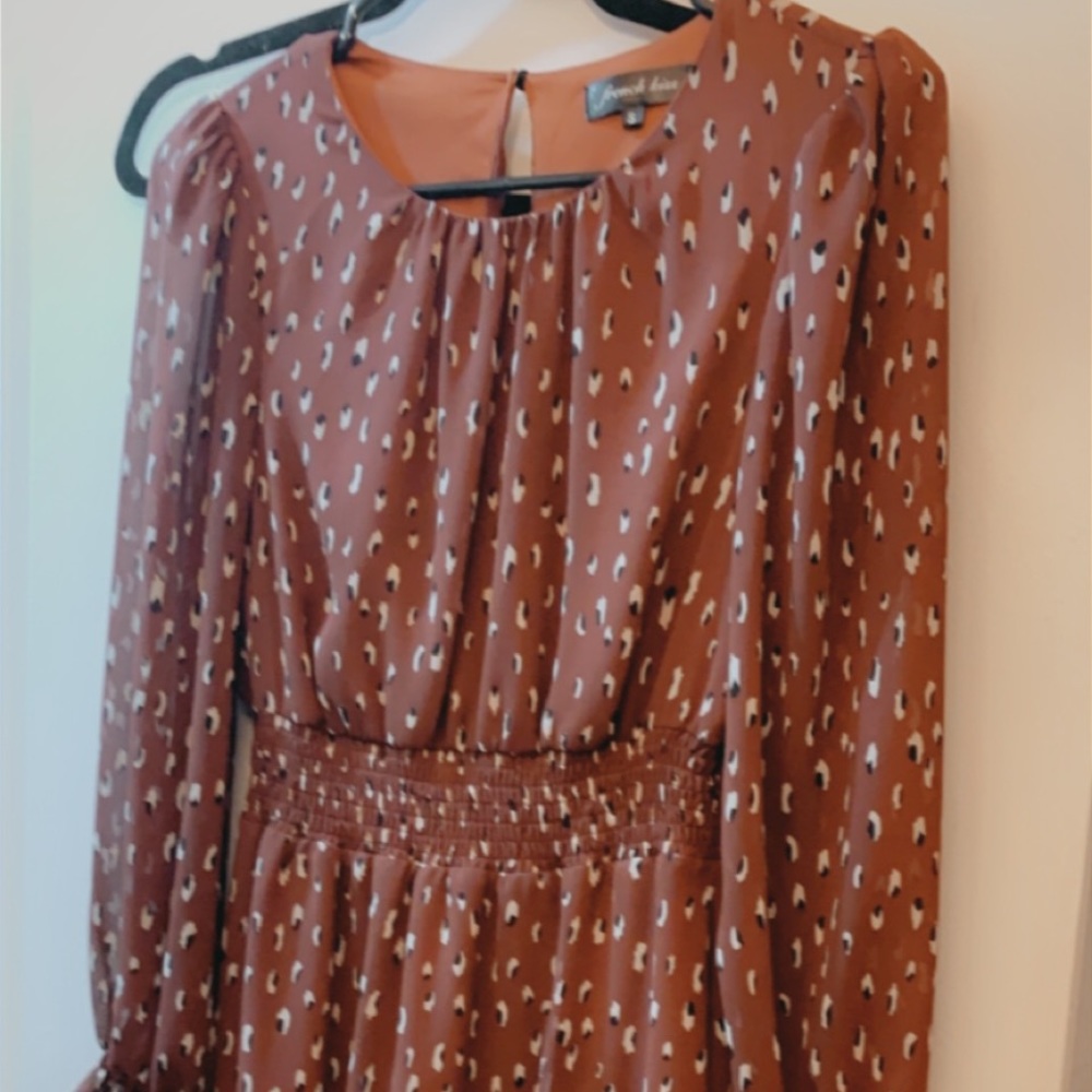 Long sleeve burnt Orange mini dress!